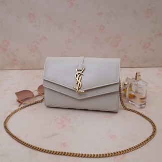 입생로랑 쉴피스 체인 숄더백 554763 아이보리