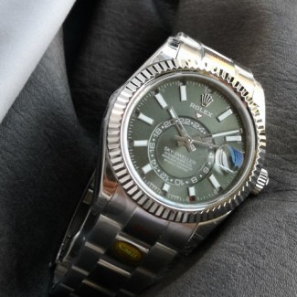 [ V2 ] 롤렉스 남성용 스카이드웰러 콤비 검판  R37014-3 42MM