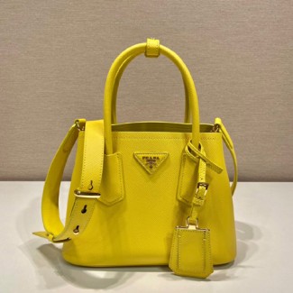 프라다 더블 사피아노 미니백 1BG443 옐로우