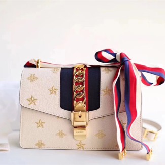 구찌 실비 비스타 스몰 숄더백 524405 화이트