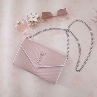 입생로랑 모노그램 체인지갑 377828 핑크