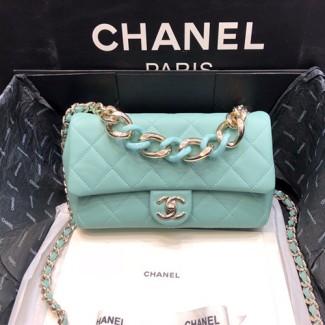 샤넬 신상 플랩백 AS4166 램스킨 민트