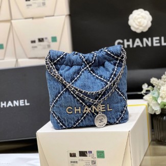 샤넬 22백 미니 호보백 데님 AS3980