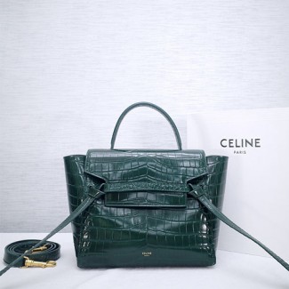 셀린느 마이크로 벨트백 180153 악어무늬 그린