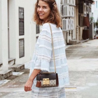 구찌 패드락 가죽 미니 숄더백 409487