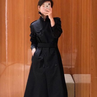 버버리 롱 켄징턴 헤리티지 트렌치코트  80019172 블랙