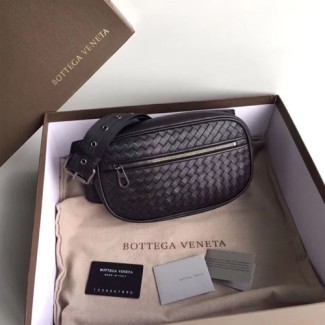 보테가 인트레치아토 체커 벨트 백 523256 블랙