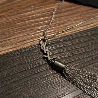 입생로랑 모노그램 미니 태슬 목걸이 470302 실버