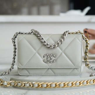 샤넬 19 빅 퀼팅 CC WOC 체인백 AP0957 그레이