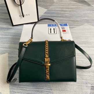 구찌 실비 1969 스몰 탑 핸들 백 ‎602781 그린