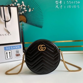 구찌 마몽 미니 라운드 숄더백 550154 블랙