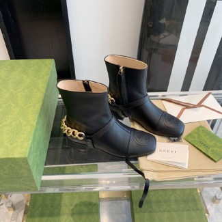 구찌 여성용 앵글부츠 656887 블랙