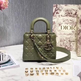 디올 MY ABCDIOR 레이디백  M0538 그린 금장