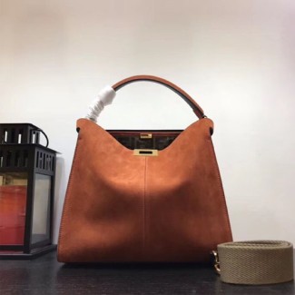 펜디 레귤러 피카부 X-라이트 8BN310 스웨이드 브라운