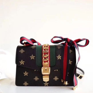 구찌 실비 비스타 스몰 숄더백 524405 블랙