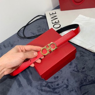 페레가모 신상  벨트 678889 레드 금장