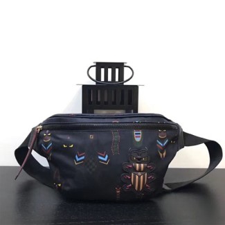 펜디 신상 나일론 벨트백 7VA434 블랙