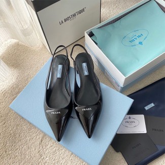 프라다 여성용 샌들 F0801 유광 블랙