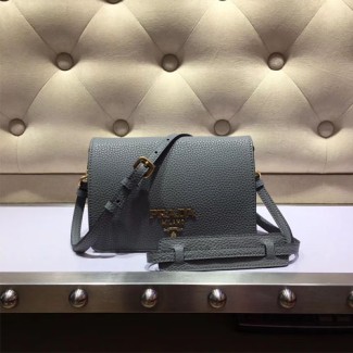 프라다 비텔로 다이노 미니 플랩백 1BD102 그레이