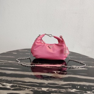 프라다 리에디션 나일론 호보백 1BH172 핑크