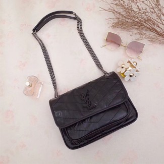 입생로랑 니키 스몰 체인 숄더백 533037 블랙