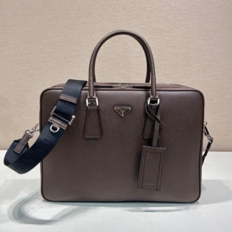 프라다 사피아노 서류가방 2VE022 갈색