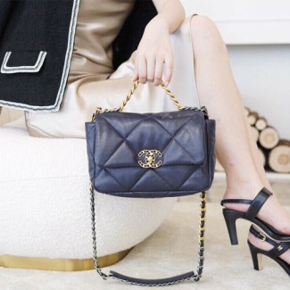  샤넬 CHANEL 19 스몰 플랩 백 AS1160 네이비