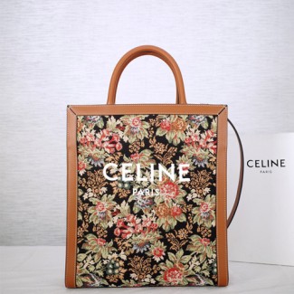 셀린느 플로랄 자카드 버티컬 카바스 토트백 스몰 192082