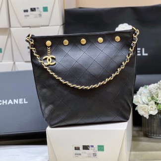 샤넬 라지 호보 버킷백 램스킨 AS5406