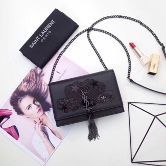 입생로랑 신상 테슬 체인 크로스백 452159 블랙 메탈