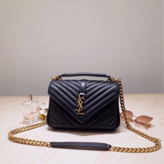 입생로랑 20S/S 모노그램 미디엄 사첼백 487213 블랙 금장