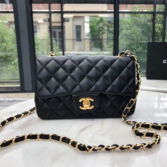  샤넬 CF20  점보백 A1116 램스킨 블랙 금장