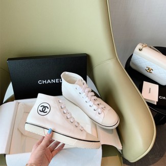 샤넬 캔버스 스니커즈 G34264 화이트