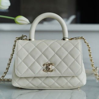  샤넬 코코핸들 미니 플랩백 AS2215 크림