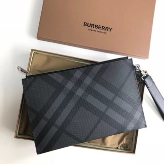 버버리 남성용 클러치백 88124381 그레이