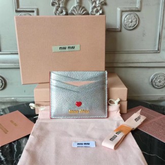 미우미우 신상 카드지갑 5MC002 실버