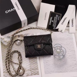 샤넬 미니 체인백 AS8012 블랙 금장