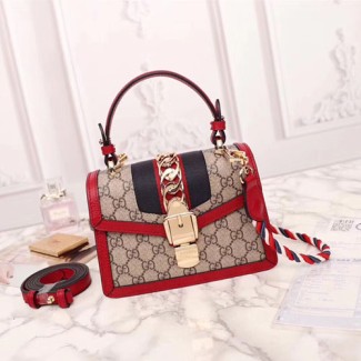 구찌 실비 탑핸들 미니백 470270 레드