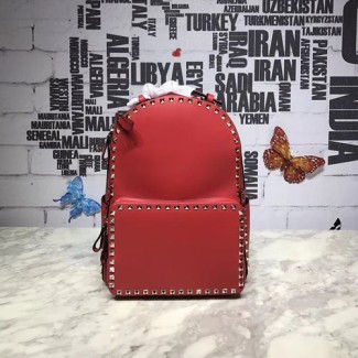 발렌티노 락스터드 백팩 NW0P0271 레드 금장