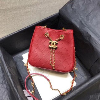 샤넬 뉴시즌 신상 참장식 체인 미니버킷백 AS0829 레드