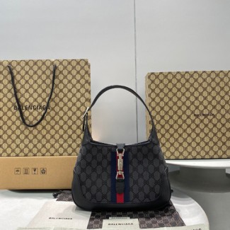 발렌시아가&구찌 캔버스 자카드 미니 호보백 680132