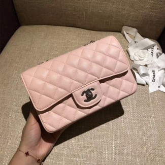 샤넬 CF20 캐비어 점보백 A1116 핑크 은장