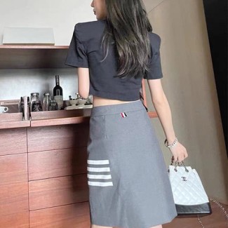 톰브라운 여성용 스커트 TB8725 그레이