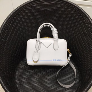 프라다 스몰 레더 토트 백 1BB049 화이트