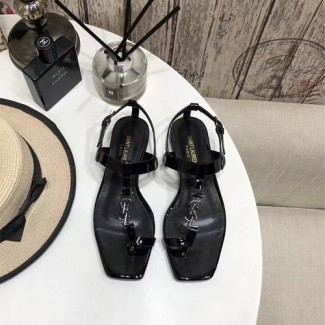 생로랑 샌들 484840 블랙 유광