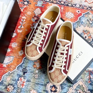 구찌 남여공용 스니커즈  623215 버건디