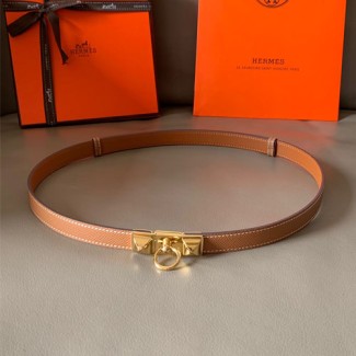 에르메스 신상  벨트 XTY182  브라운 금장