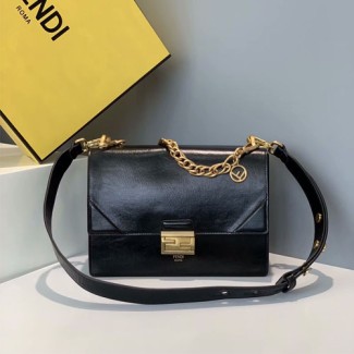 펜디 캔유 미듐 숄더백 8BT313 블랙 유광