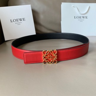 로에베 신상  양면용 벨트 LW-6313 레드 금장