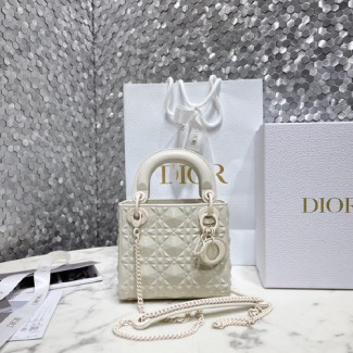 디올  미니 레이디백 M0505 화이트